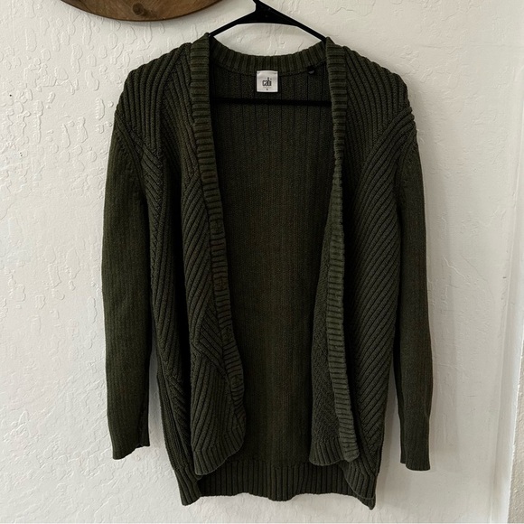 Cabi Aerial Sweater Style 3536 Green Longline Cardigan Sz Small - Picture 4 of 13
